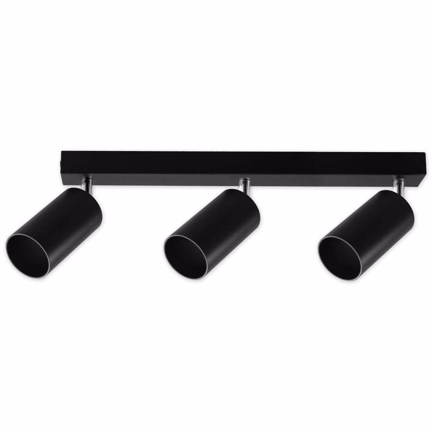 MasterLED Faretto da soffitto LED GU10 nero opaco orientabile a 3 luci Alluminio IP20