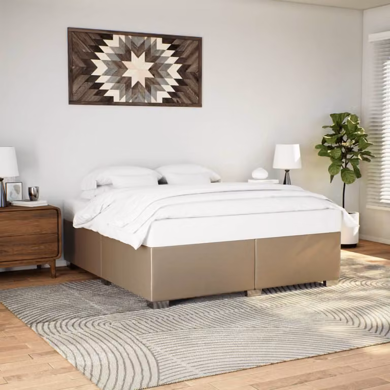 vidaXL Giroletto in Similpelle Beige e Marrone L: 180 cm x P: 200 cm