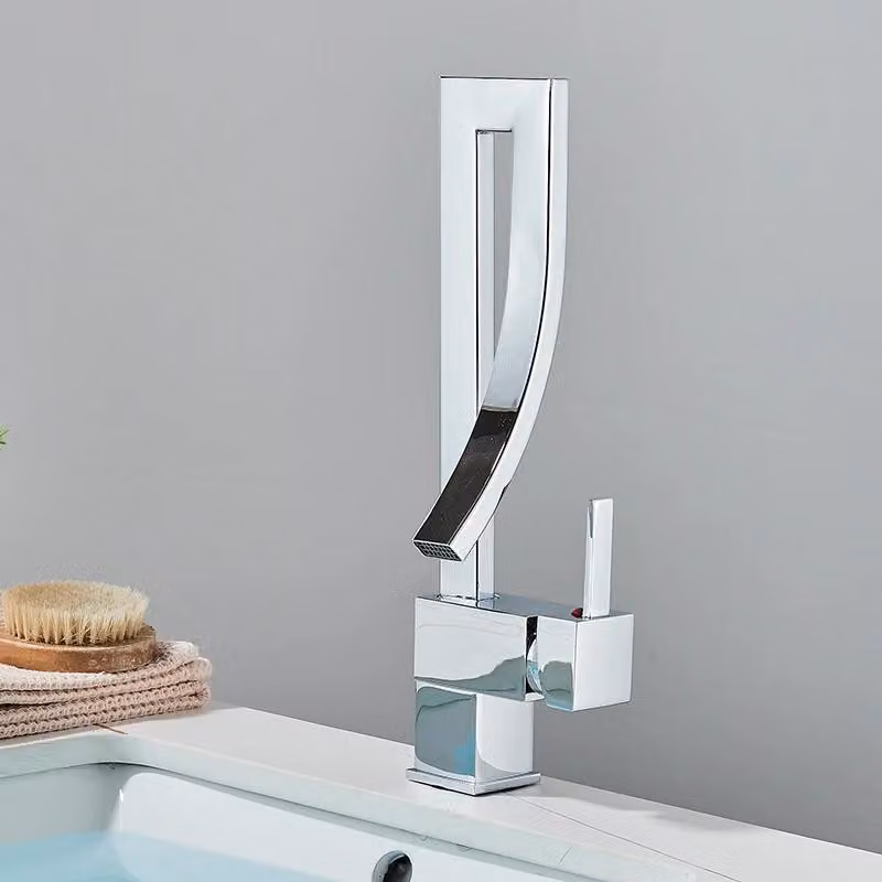 Miscelatore per lavabo, monocomando, da appoggio, cromo