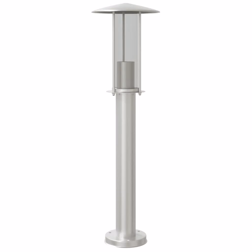 Lampada da Terra per Esterni Argento 60 cm in Acciaio Inox