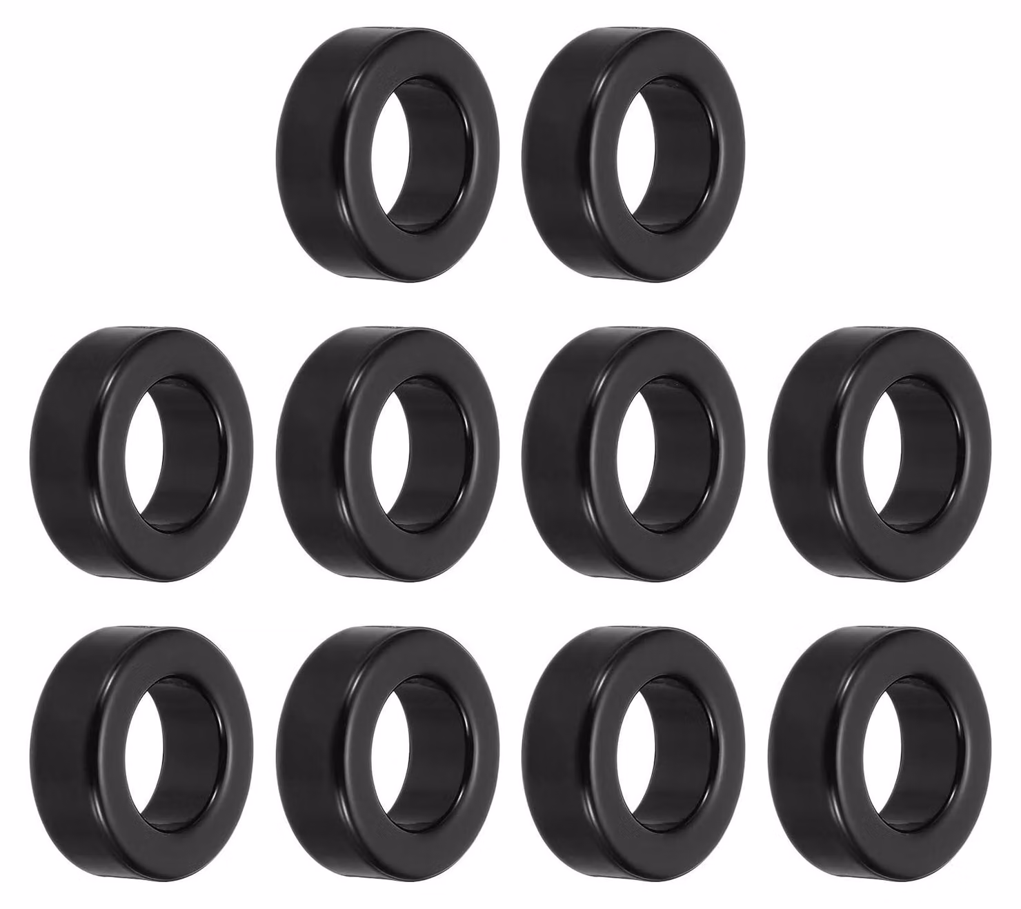 10 nuclei toroidali, dimensioni 24x42x16 mm, anello di ferrite in ferro