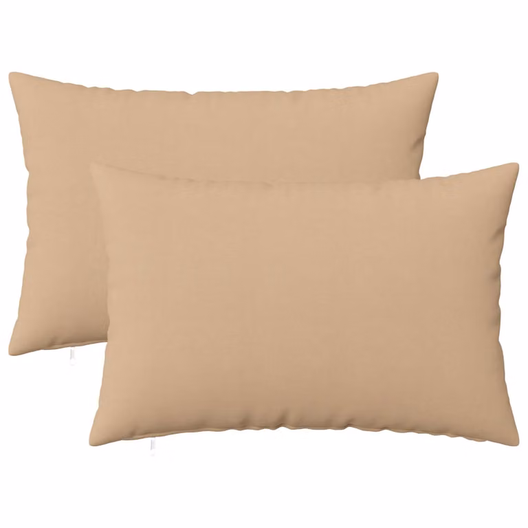 Set di 2 cuscini vidaXL HEERLEN beige in tessuto con rivestimento lavabile L: 60 cm, P: 40 cm, H: 40 cm