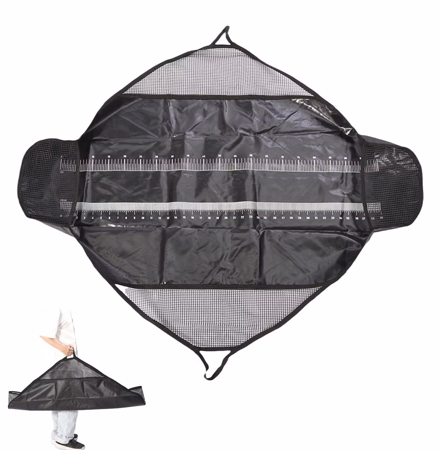 Afhakmat per acquari con misuratore integrato - 120 x 65 cm - Nero