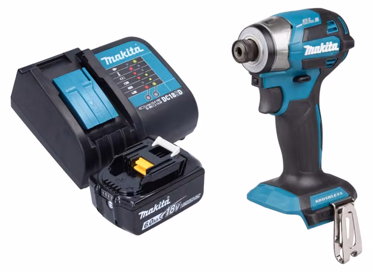 Avvitatore a impulsi a batteria Makita DTD 173 SG1 18 V 180 Nm 1/4" brushless + 1x batteria ricaricabile 6,0 Ah + caricabatterie