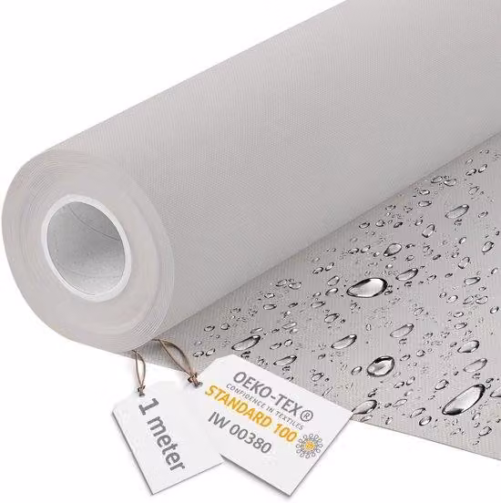 Tessuto impermeabile, larghezza 160 cm, 220 g/m², grigio, 1 metro