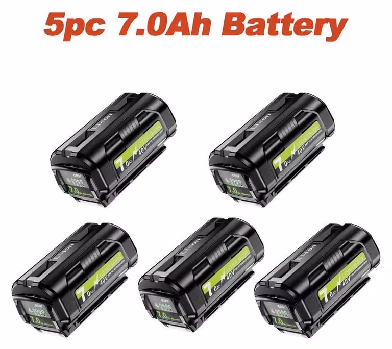 Batteria di ricambio da 40 V - OP4050/RY40200 - 7,0 Ah 7000 mAh - agli ioni di litio - confezione da 5 - grigio