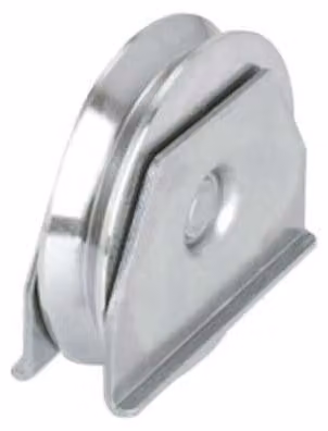 ruota con supporto laterale per cancelli gola tonda 80 mm