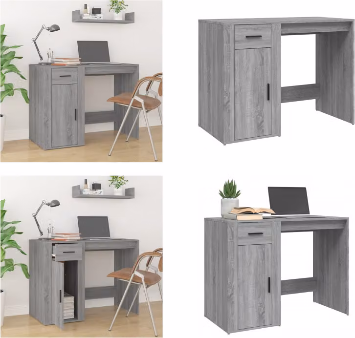 vidaXL Scrivania Grigio Sonoma 100x49x75 cm Materiale a base di legno - Scrivania - Scrivania - Scrivania per ufficio - Scrivania per computer