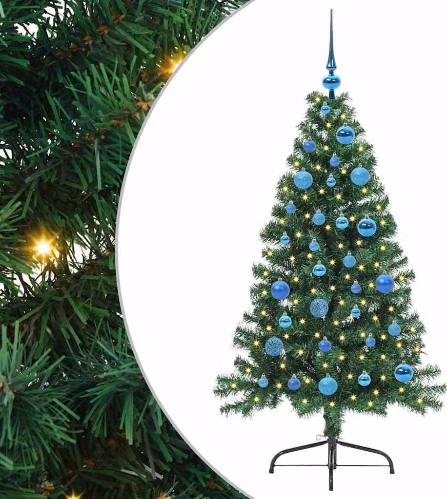 Albero di Natale artificiale con luci integrate Verde 150 cm