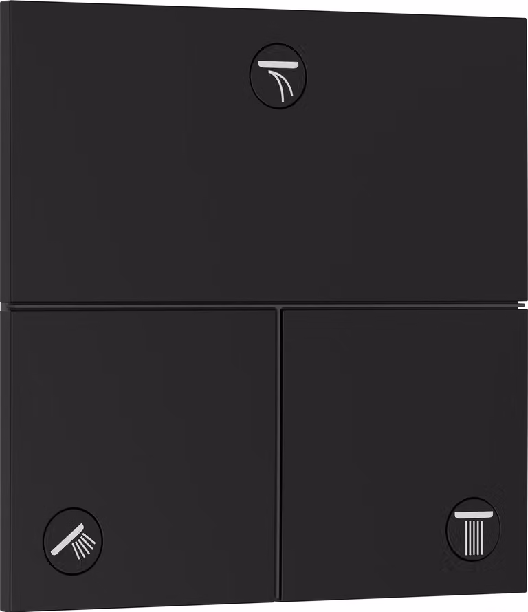 hansgrohe ShowerSelect Comfort E robinet, encastré, 3 consommateurs, rosace carrée, 15573670, 15573670