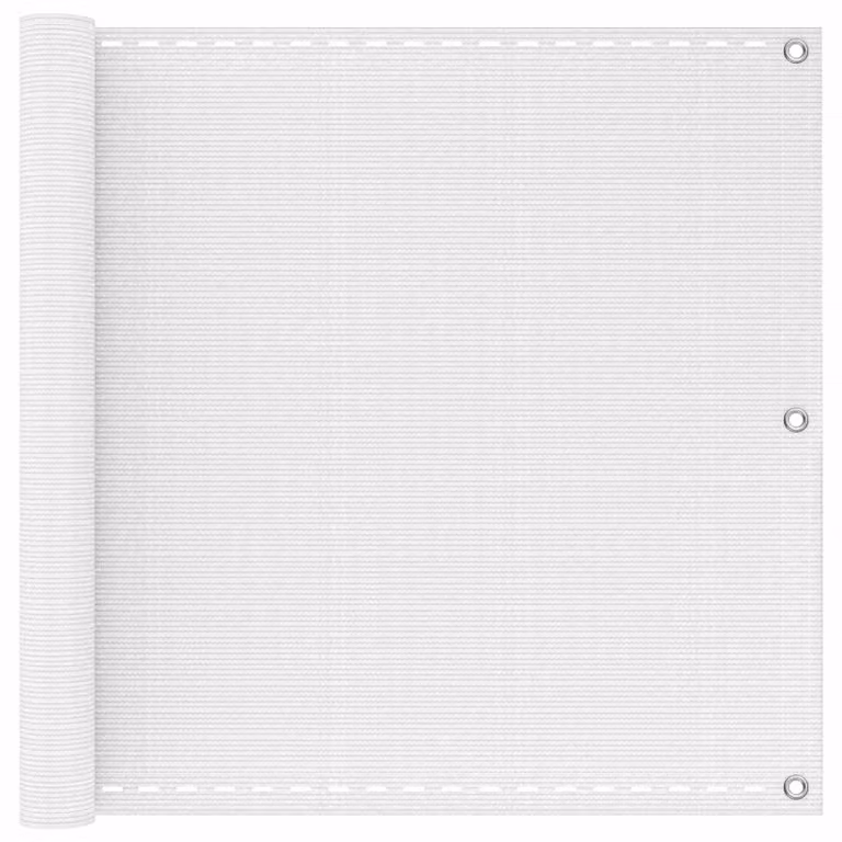 Schermo da balcone vidaXL Bianco in HDPE e alluminio, L: 1000 cm, H: 75 cm