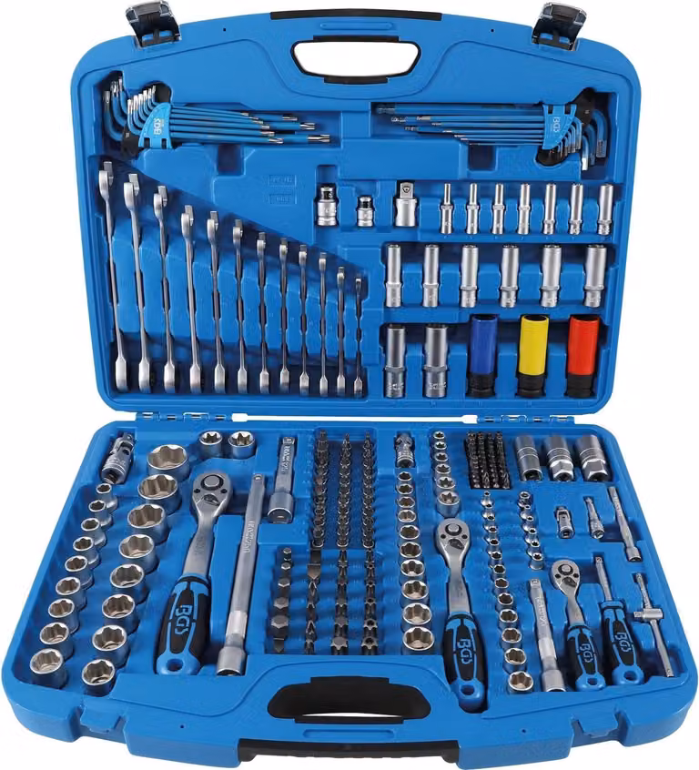 BGS Set di chiavi a bussola per alberi 6,3 mm (1/4") / 10 mm (3/8") / 12,5 mm (1/2") 218 pezzi - 8820