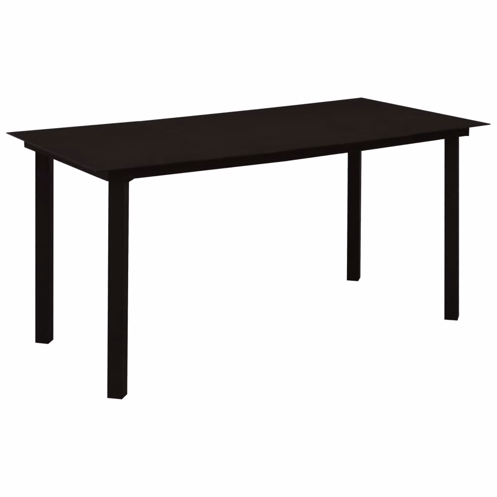 vidaXL set da pranzo da giardino 7 pezzi PVC rattan nero