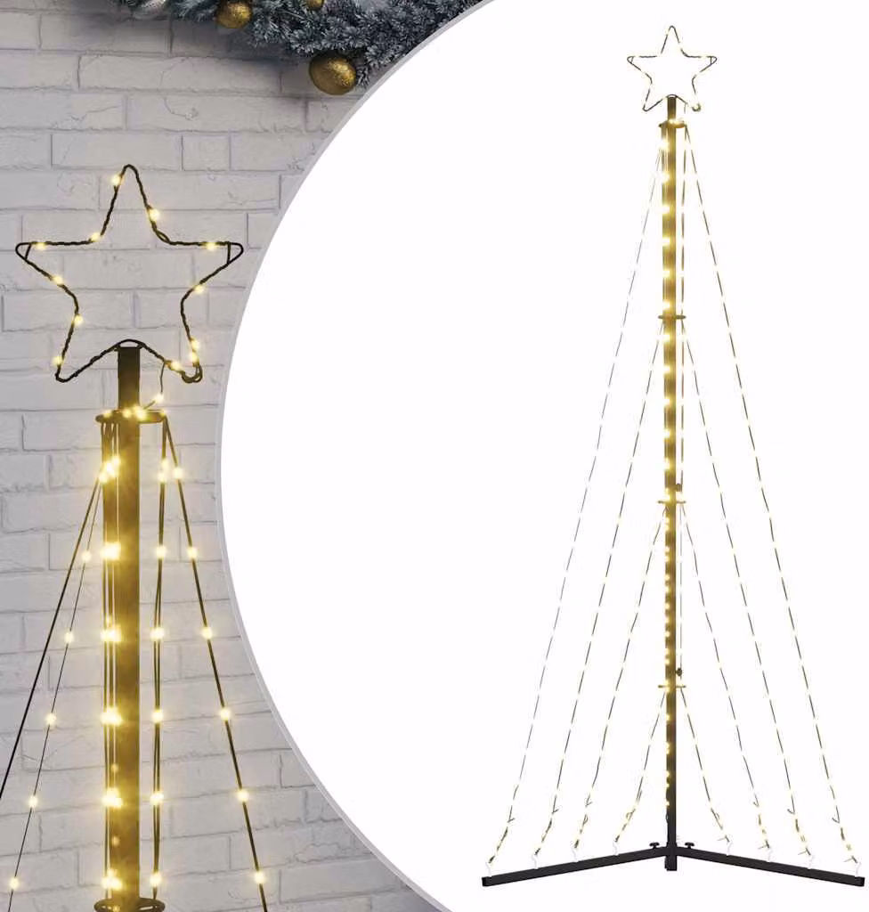Albero di Natale a LED 339 LED Bianco Caldo 187 cm