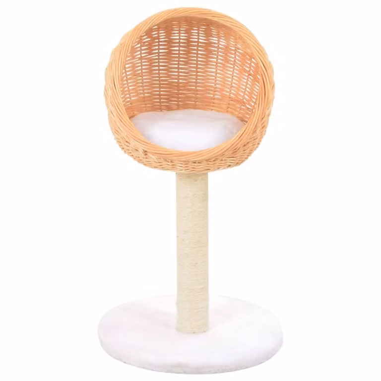 vidaXL Tiragraffi per gatti Sisal Legno di salice naturale