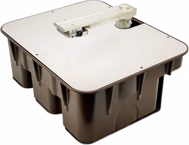 Cassa di fondazione in tecnopolimero con coperchio zincato VDS CASSA-PZ 121992/4 colore marrone