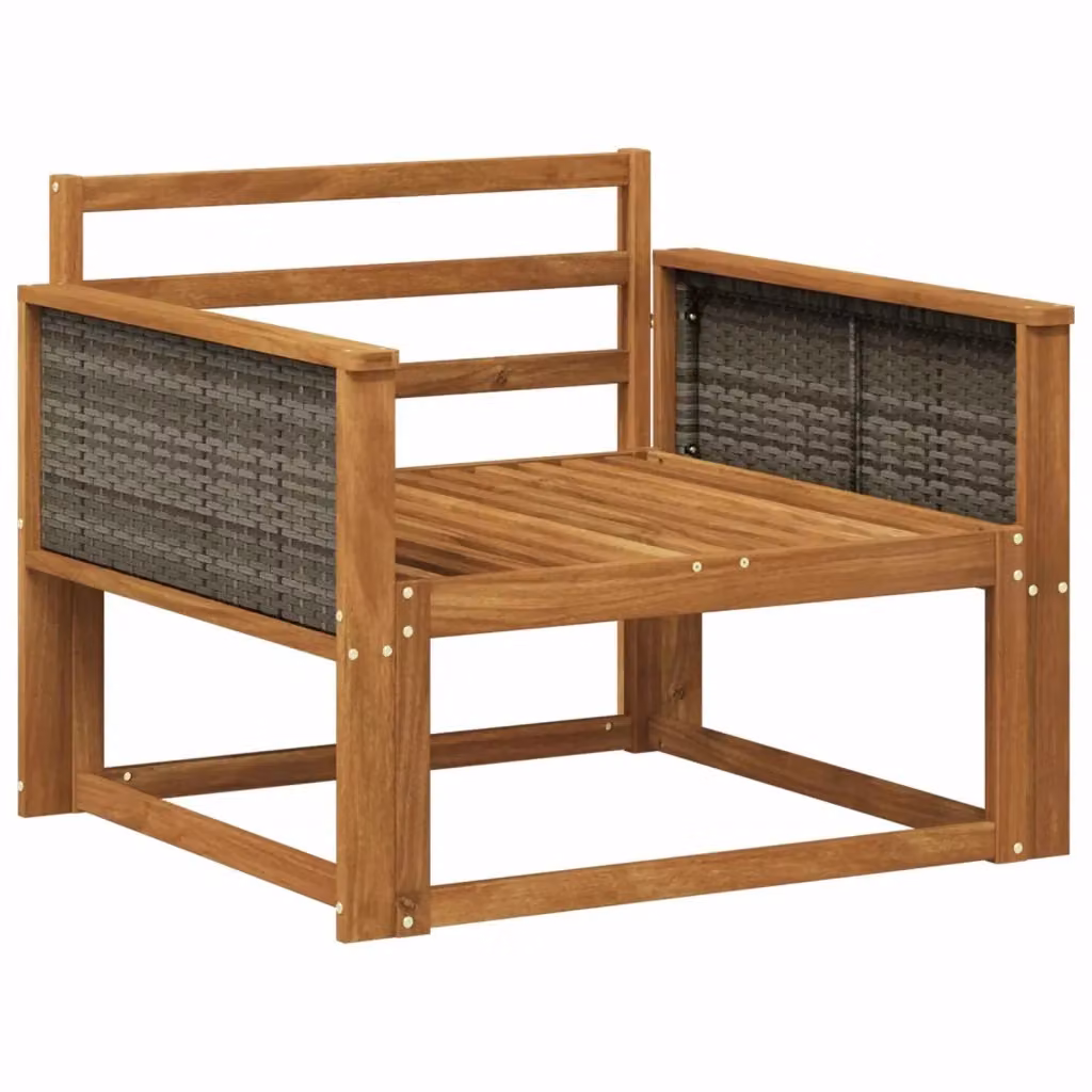 Divano centrale componibile per esterno DESIGN IN in legno di acacia massello naturale colore marrone – 2