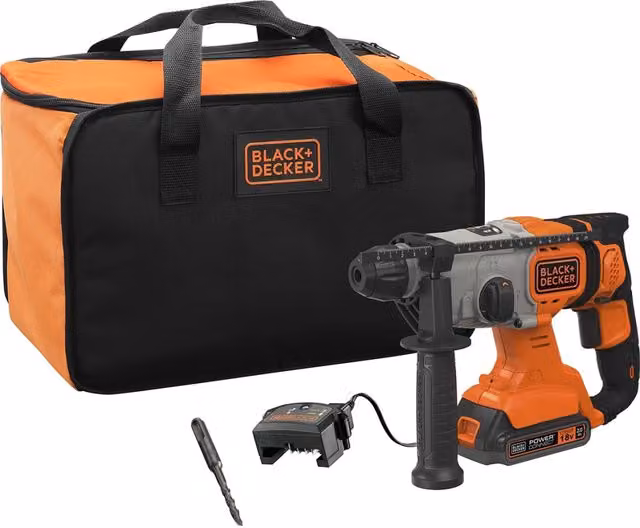 Black+Decker tassellatore a batteria BCD900D1S-QW 18V SDS+ arancione