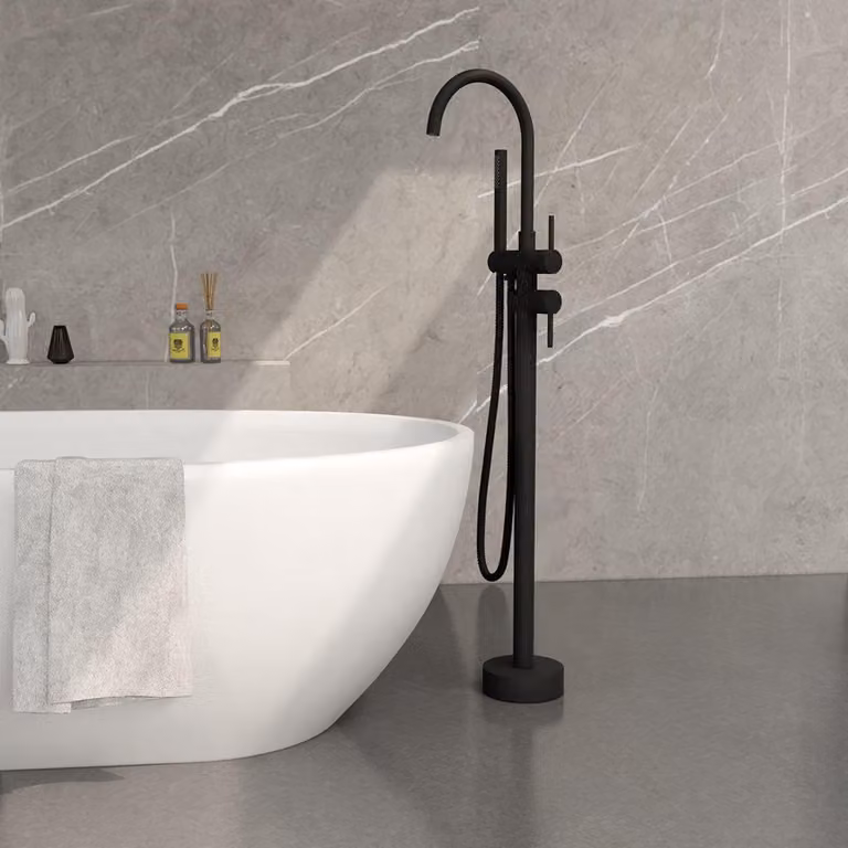 Miscelatore per vasca freestanding WeBO Atlanta con doccetta - free-standing