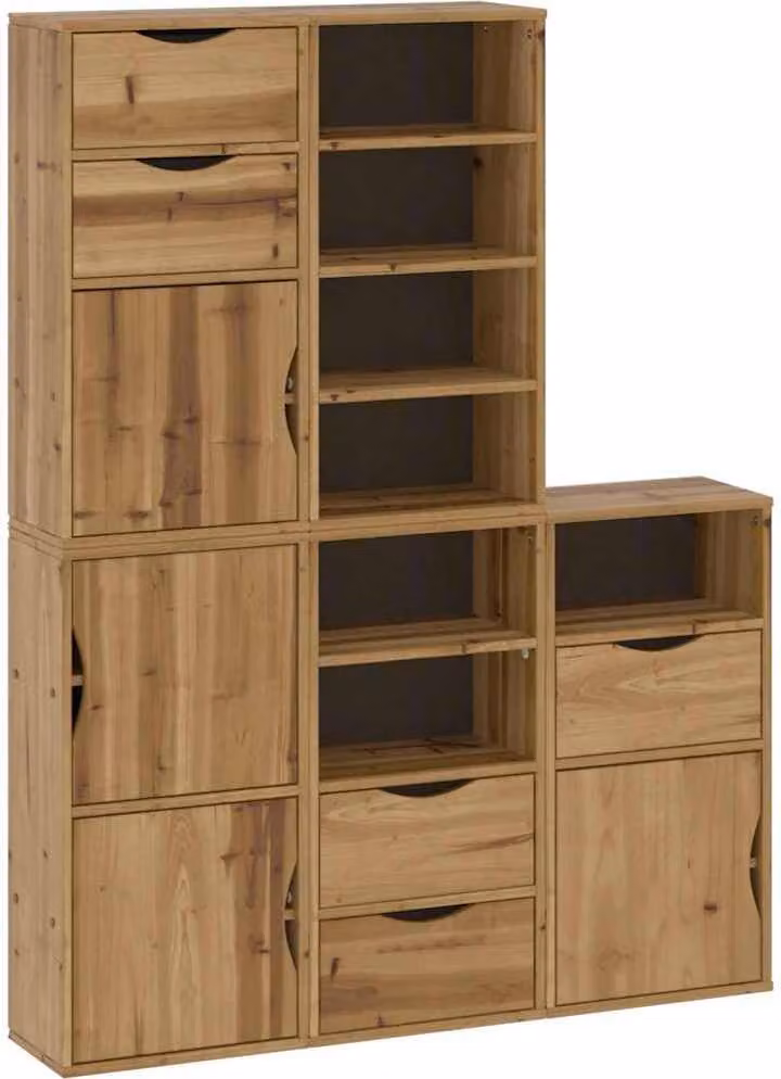 Armadietti Laterali 5 pz ODDA 40x24x79 cm Legno Massello Pino