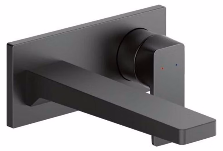 Miscelatore per lavabo Manhattan, nero opaco, con tecnologia AirPlus e sistema EasyClean