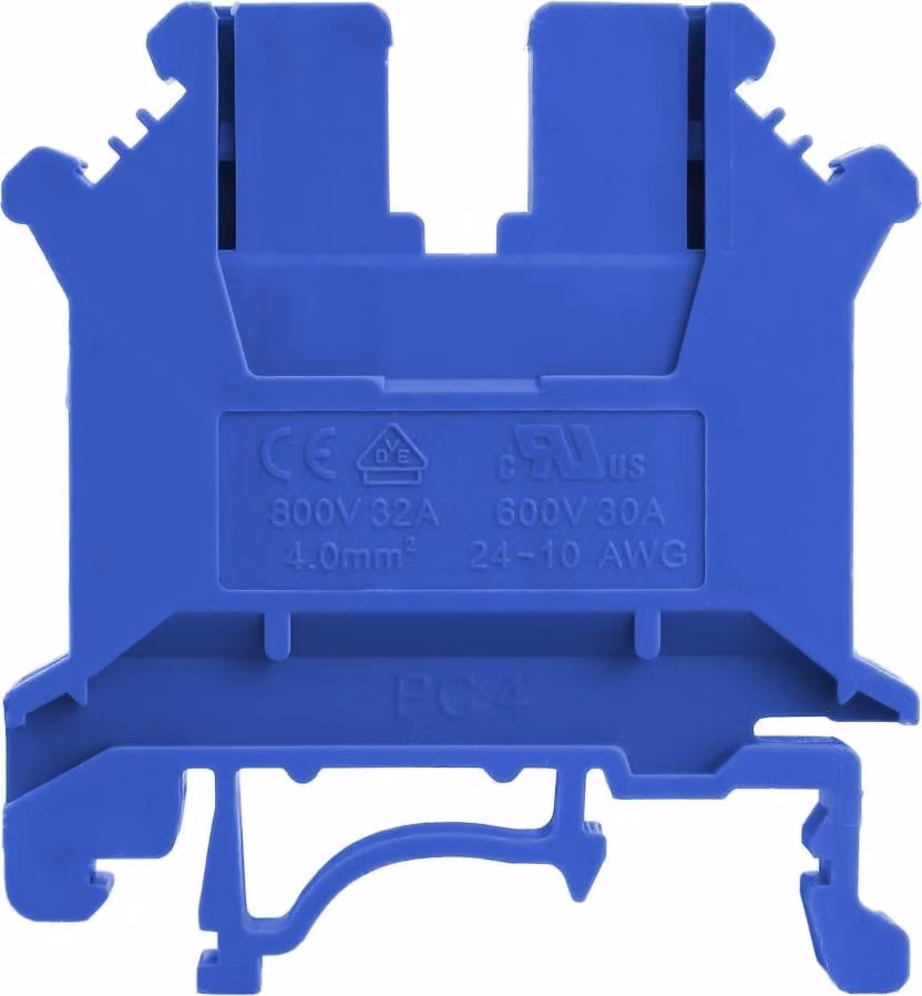Morsettiera 4mm2 Morsetto a vite blu VDE UL 5712
