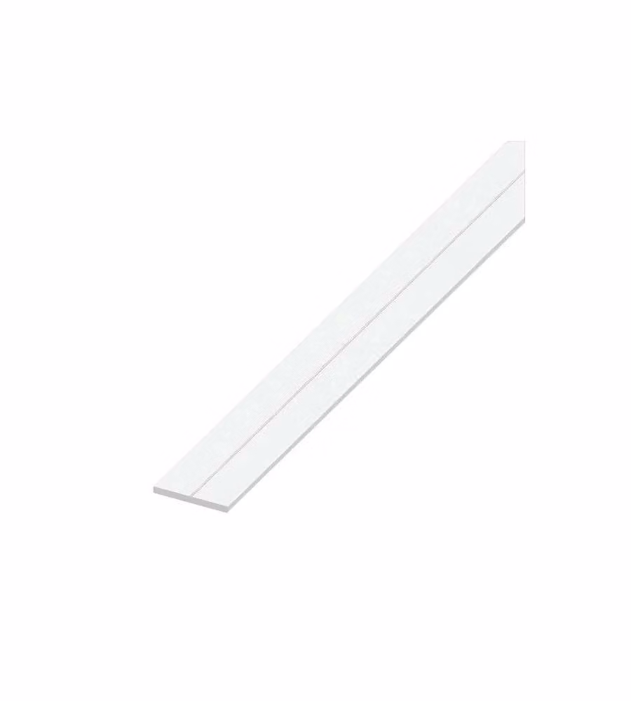Alfer Barra Piatta PVC Bianco 23,5x2mm Lunghezza 1m per Finiture