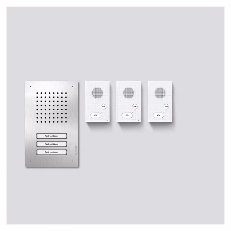 Siedle SET CLAB 850-3 E/W Set audio Siedle Classic acciaio inox/bianco