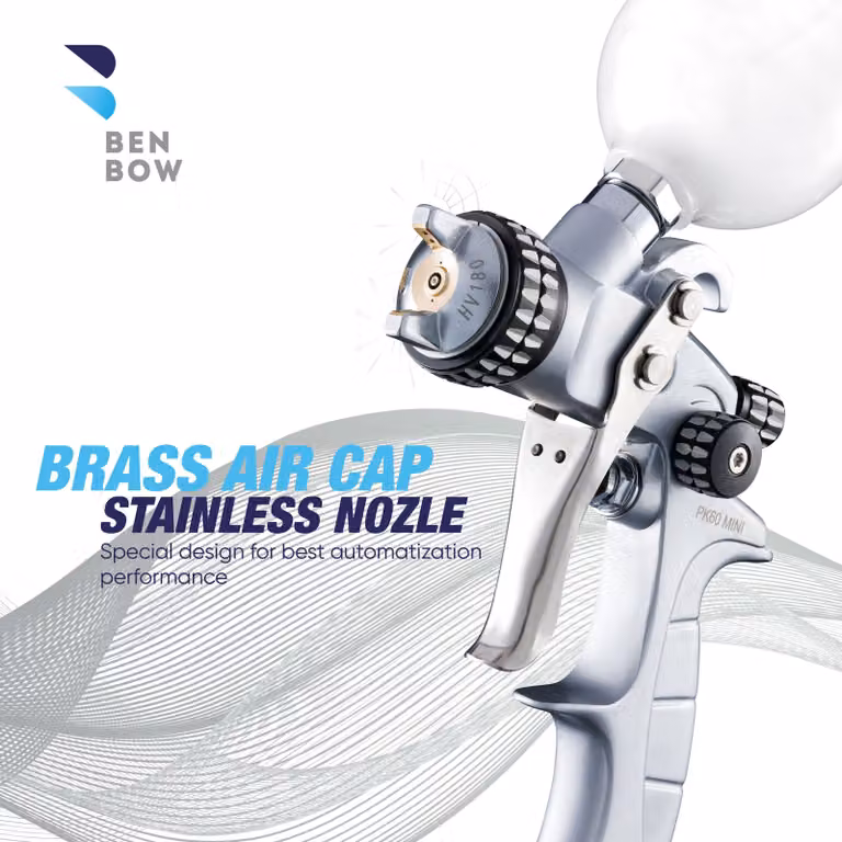 Ugello Benbow da solo 0,5 mm per pistola a spruzzo PK60 MINI, ugello di alta precisione per pistole a spruzzo, in acciaio inox, per uso professionale o privato in officina