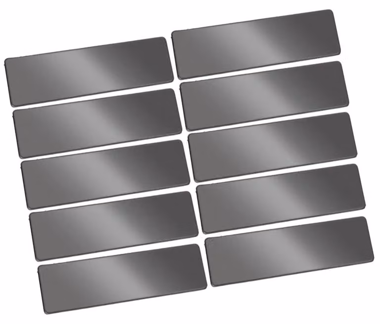 Solidchoice - Set di 10 targhette in acciaio inossidabile da incidere e personalizzare