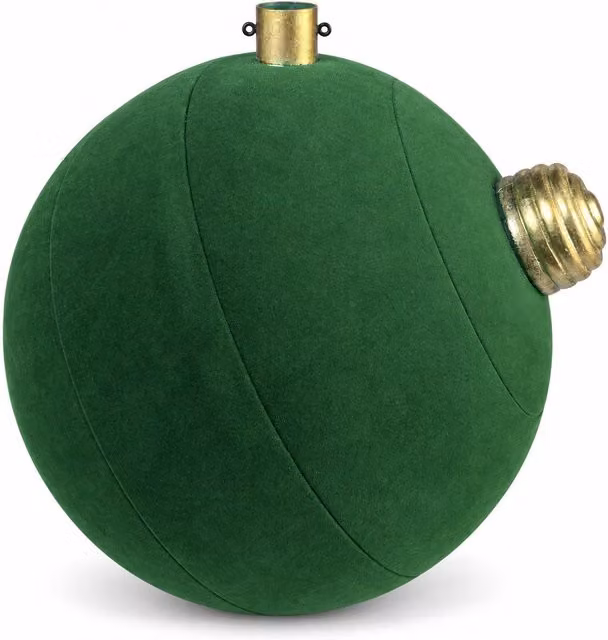 Copribase per Albero di Natale a Palla Gigante Saint Joy in Velluto, Disponibile in Rosso Bordeaux o Verde, L/P/H: 41 x 41 x 44 cm