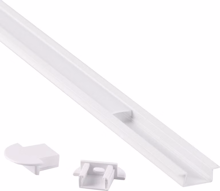 Set di profili da incasso in alluminio, 1 m, bianco 316042 Polux