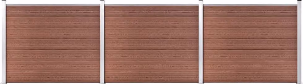 Maison Exclusive - Set di elementi per recinzione in WPC 526 x 146 cm, marrone