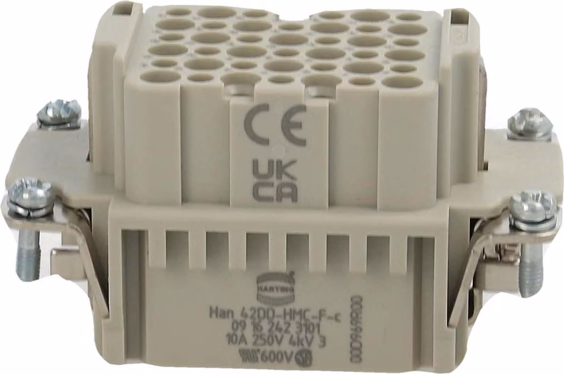 HARTING Han 42DD HMC inserto femmina (F) connettore a crimpare, 42 poli + PE 250 V, 10 A - 1 pezzo