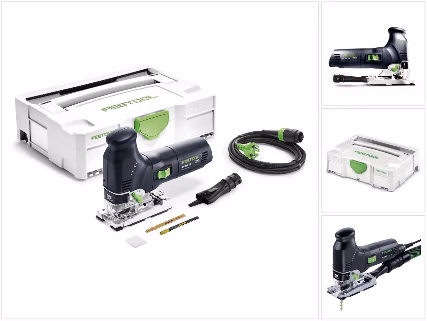 Festool PS 300 EQ-PLUS Seghetto alternativo 720 W 120 mm in Systainer ( 561445 ) + 2 lame