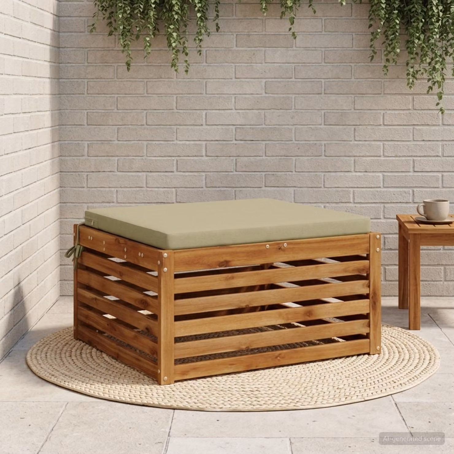 Cuscino per sedia vidaXL SOEST in poliestere verde con rivestimento lavabile e resistente ai raggi UV