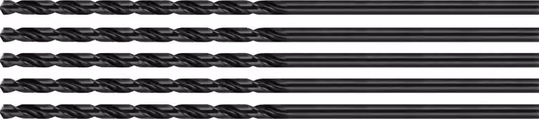Set di 5 punte per metallo (HSS, 5.0x200 mm)