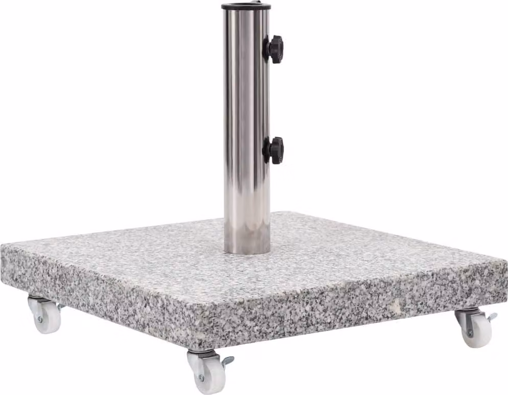 The Living Store Supporto per ombrellone Granito 30 kg Quadrato Grigio