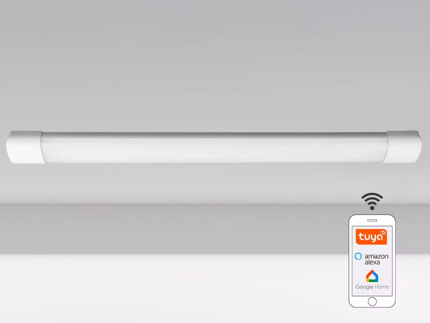 NEDES - Lampada lineare a LED, connettività WiFi/BT, 40W, temperatura di colore regolabile da 3000K a 6500K - Modello LNL134W