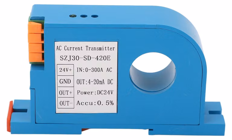 Trasformatore di conversione per segnali in corrente alternata, con uscita in corrente continua da 4-20 mA, per il controllo di sistemi PLC