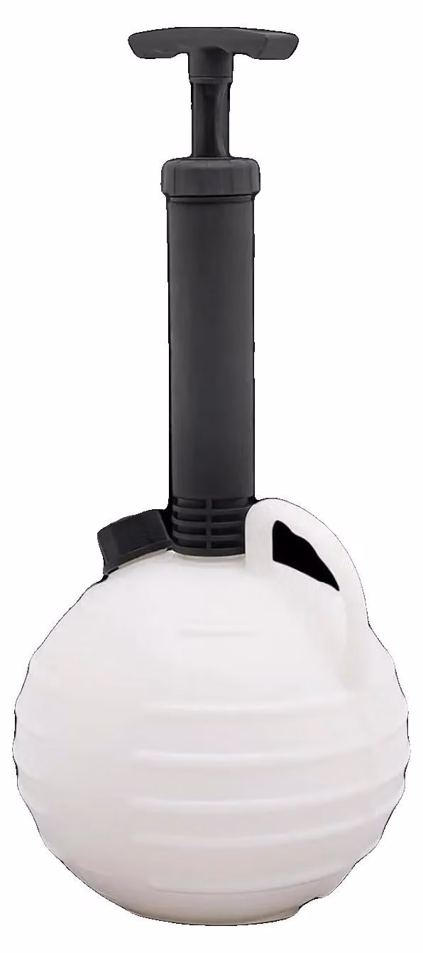Pompa aspirante per olio, capacità 6 litri, dimensioni 24 x 24 x 28 cm, dotata di 3 tubi di prolunga, pressione di esercizio massima -15 inHg, intervallo di temperatura del liquido da 20 a 95 °C
