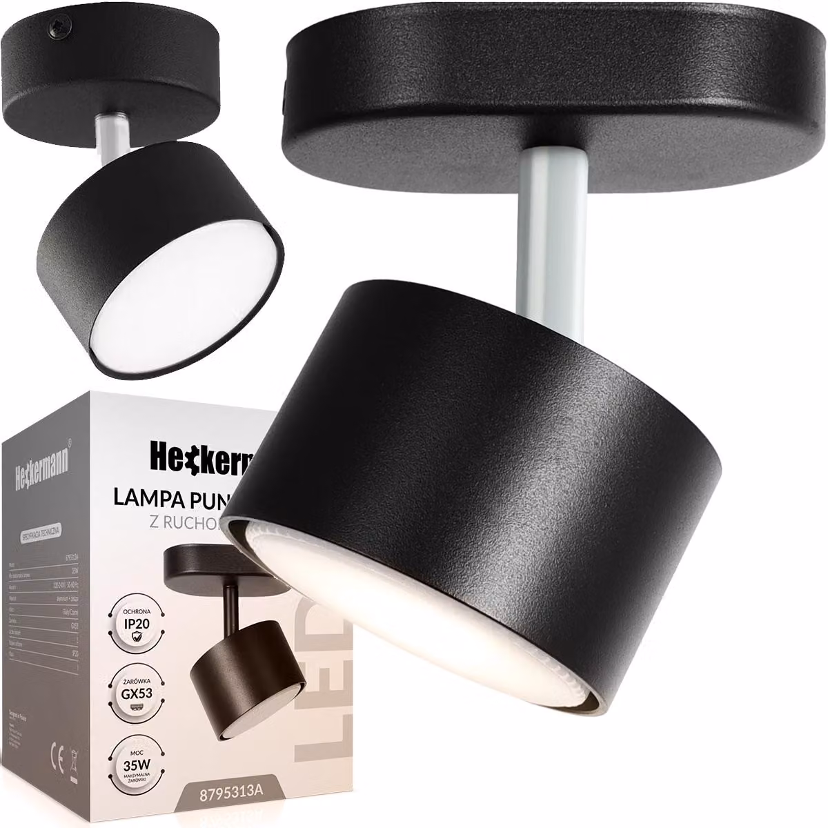 Faro a LED Heckermann 8795313A, colore nero, 1 pezzo, per faro anteriore