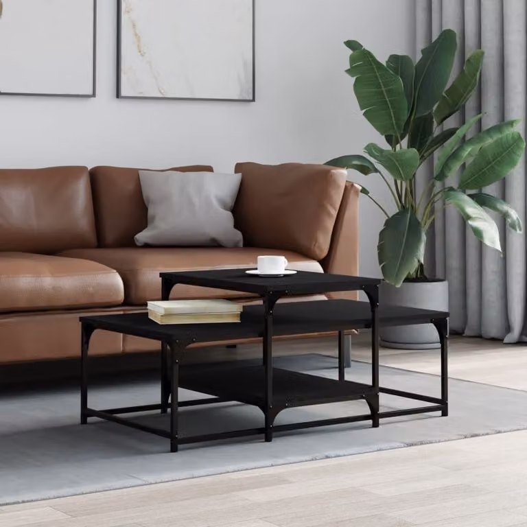 Maison Exclusive - Tavolino nero 102x60x45 cm Materiale ligneo
