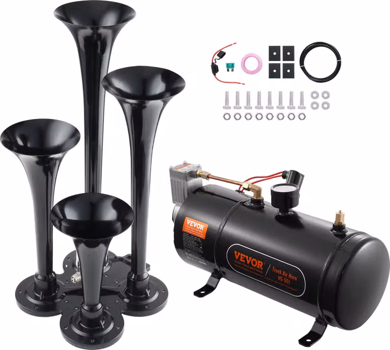 Kit tromba da traino VEVOR, volume 150 dB, capacità serbatoio 2,6 galloni, 3L