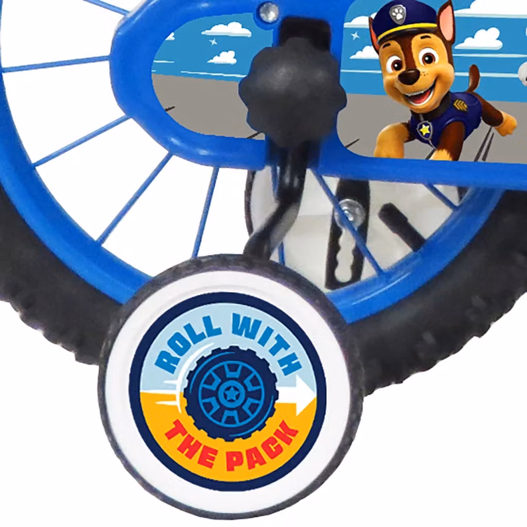 Bicicletta per bambini Paw Patrol da 14 pollici con freni caliper e stabilizzatori in acciaio Hi-Ten, colore rosso – 2