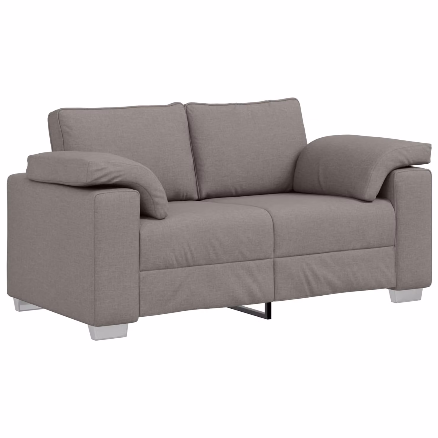 Divano a due posti Talpa vidaXL in tessuto moderno per soggiorno, disponibile in beige o grigio, Larghezza: 160 cm