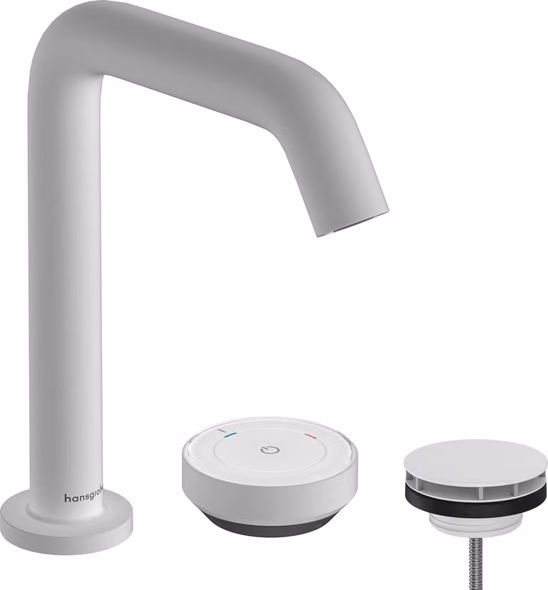 Robinetterie de lavabo hansgrohe Tecturis S à 2 trous, 150 CoolStart, EcoSmart+, portée 139 mm, 73353700, 73353700