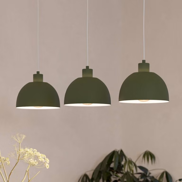 EGLO Lampada a sospensione Cazalilla, dimmerabile, Verde, Cucina, Metallo, Lampada a sospensione