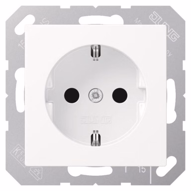 JUNG A 1520 BF WWM Presa di corrente tipo F Bianco (A1520BFWWM)