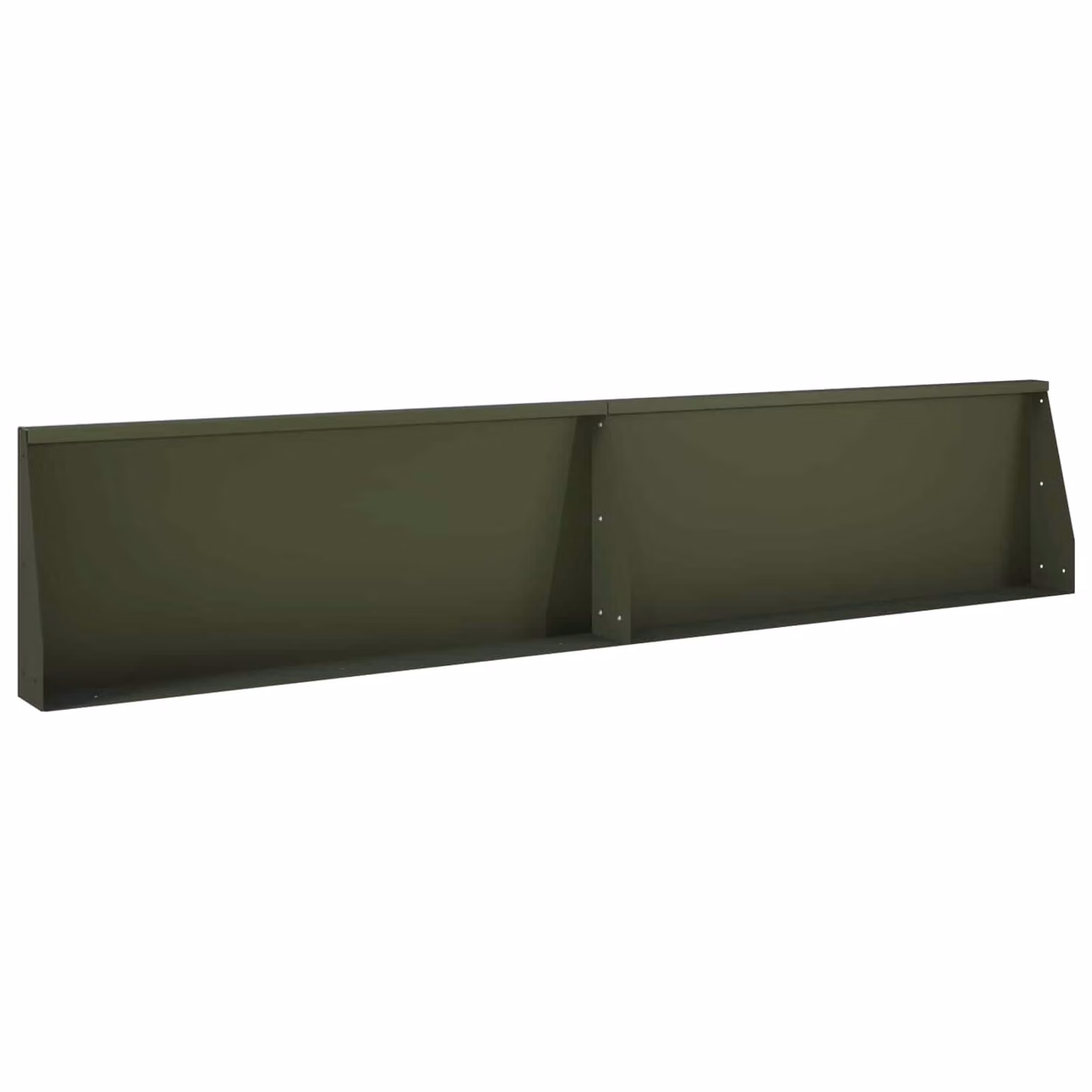 Set di 2 pezzi di aiuole rialzate vidaXL in acciaio color verde oliva, L: 100 cm, H: 50 cm, P: 12 cm